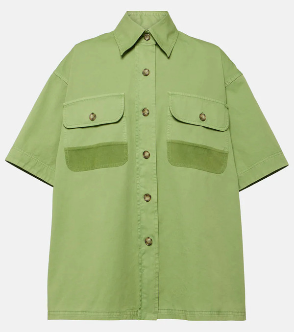  Stella Mccartney Stella Mccartney Oversized Cotton Canvas Shirt 