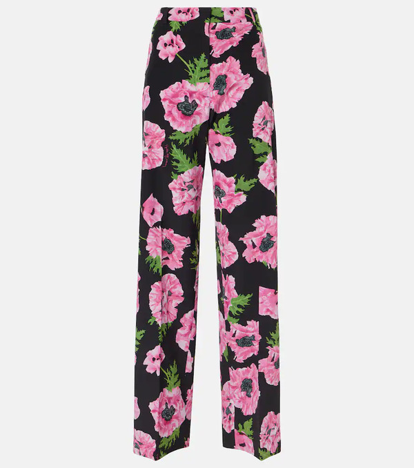  Stella Mccartney Stella Mccartney Poppy Floral Wide-leg Pants 