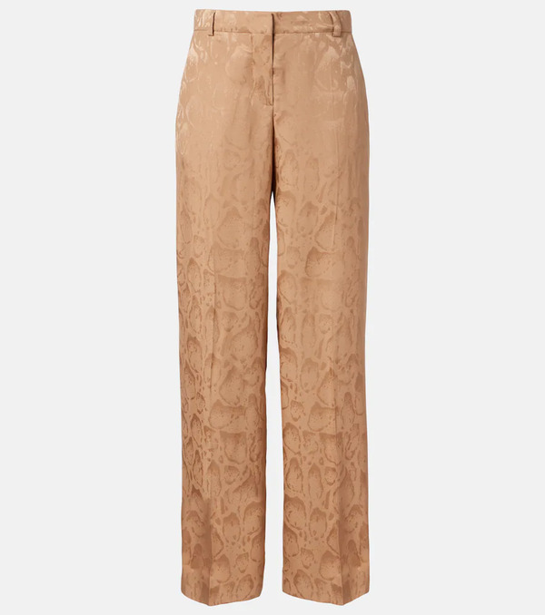  Stella Mccartney Stella Mccartney Silk-blend Wide-leg Pants 