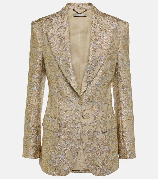  Stella Mccartney Stella Mccartney Single-breasted Brocade Blazer 