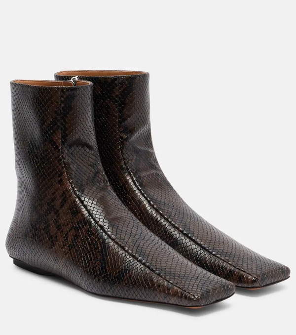  Stella Mccartney Stella Mccartney Snake-effect Ankle Boots 
