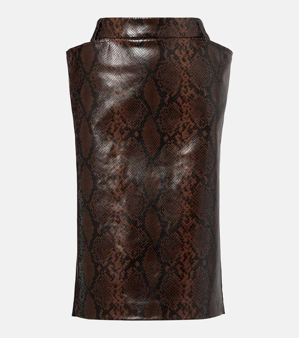  Stella Mccartney Stella Mccartney Snake-effect Midi Skirt 