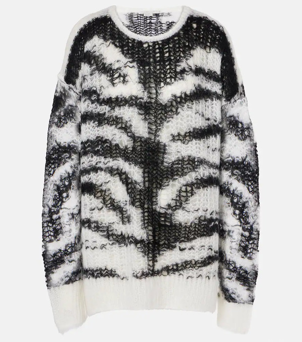  Stella Mccartney Stella Mccartney Zebra-print Wool-blend Sweater 