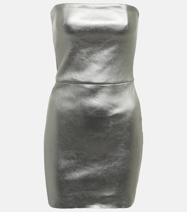  Stouls Stouls Amina Strapless Leather Minidress 