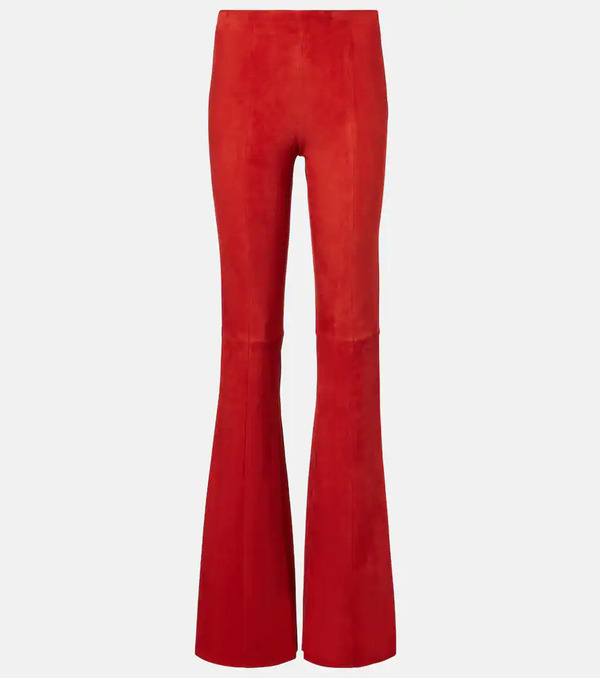  Stouls Stouls Gege High-rise Suede Flared Pants 