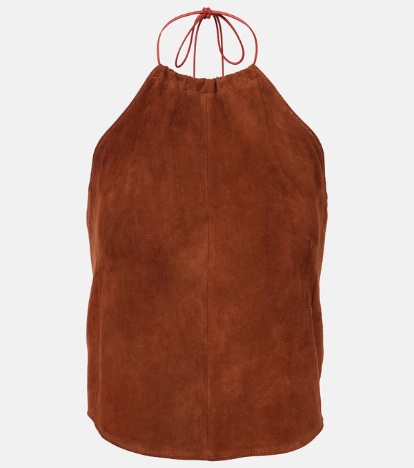  Stouls Stouls Halterneck Suede Top 