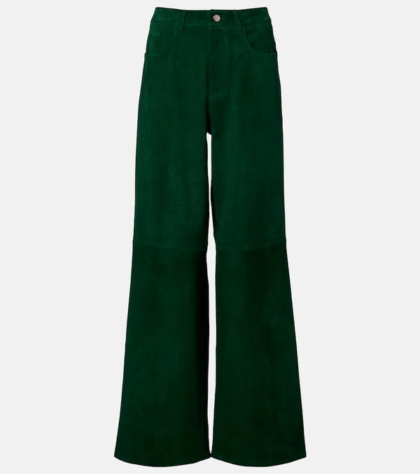  Stouls Stouls Mytheo Suede Wide-leg Pants 