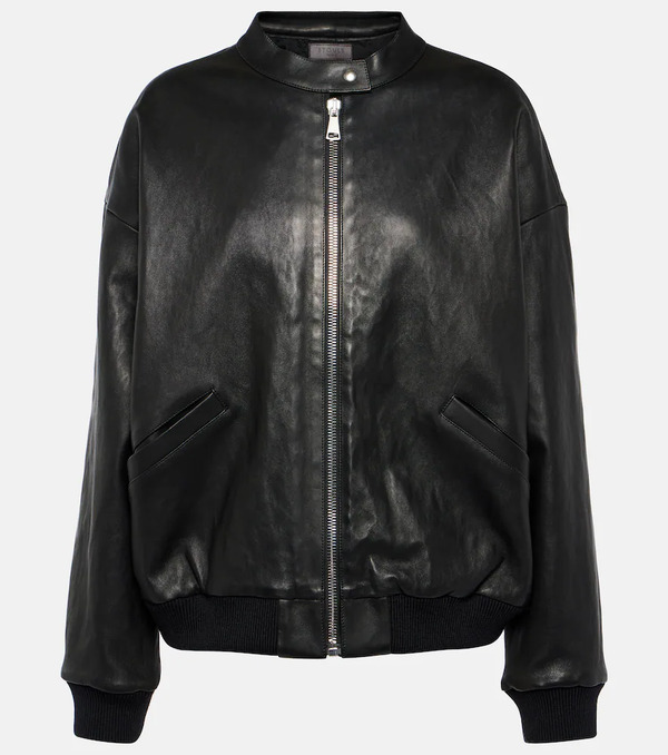  Stouls Stouls Pharrell Leather Bomber Jacket 