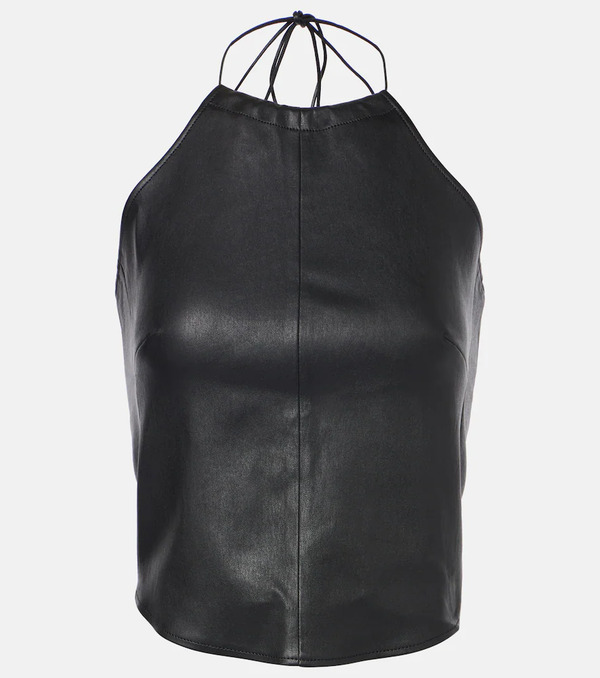  Stouls Stouls Rosie Halterneck Leather Top 