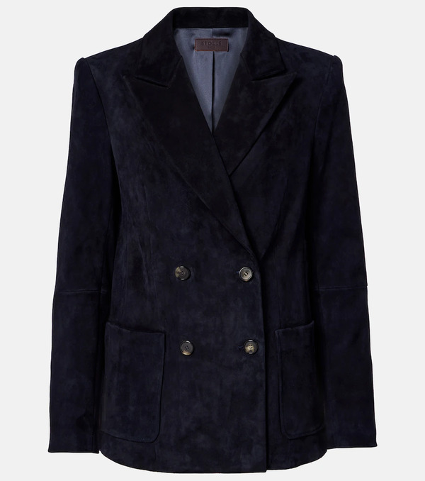  Stouls Stouls Suede Double-breasted Blazer 