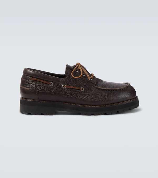  Studio Nicholson Studio Nicholson Guston Leather Boat Shoes 