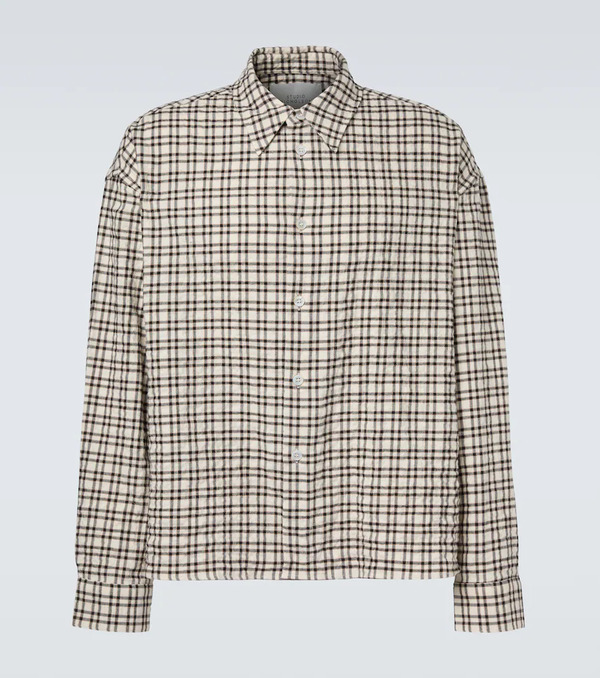  Studio Nicholson Studio Nicholson Nostra Checked Cotton Shirt 