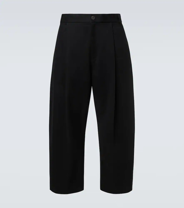  Studio Nicholson Studio Nicholson Sorte Cotton Twill Barrel-leg Pants 