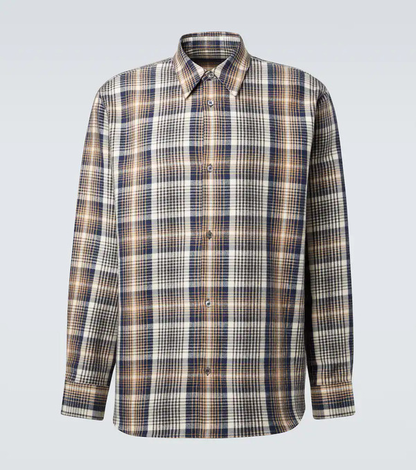  Studio Nicholson Studio Nicholson X Aaron Levine View Checked Cotton Shirt 