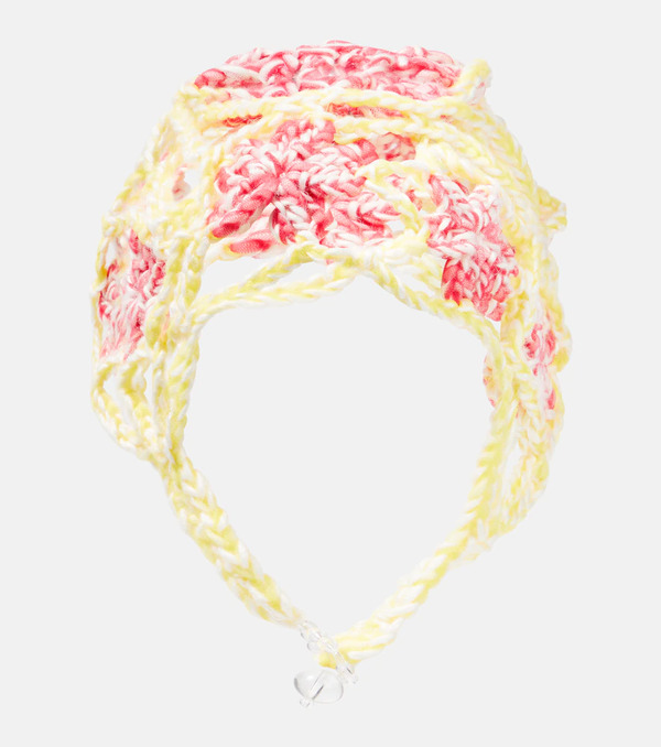  Susan Fang Susan Fang Crochet Floral Wool Hat 