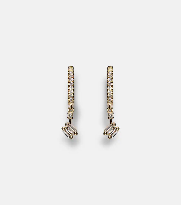  Suzanne Kalan Suzanne Kalan 18kt Gold Drop Earrings With Diamonds 