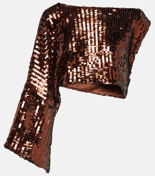  Taller Marmo Taller Marmo Eric Sequined One-shoulder Top 