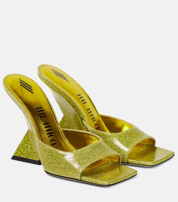  The Attico The Attico Cheope Glitter Mules 