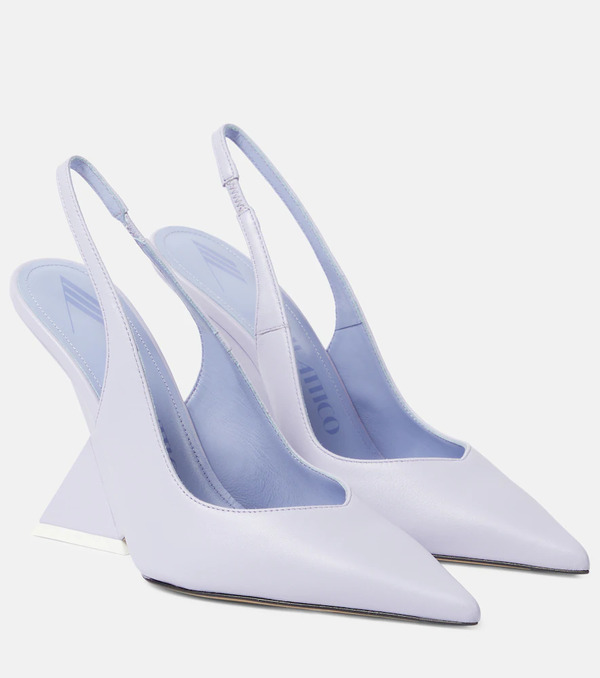  The Attico The Attico Cheope 105 Leather Slingback Pumps 