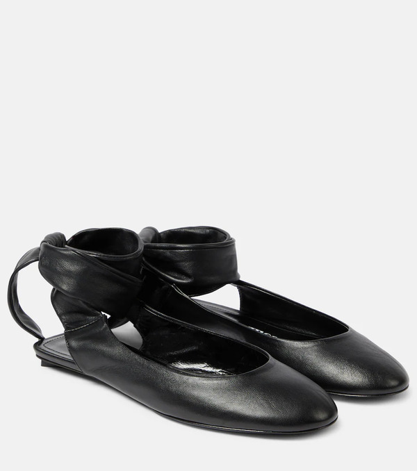  The Attico The Attico Cloe Leather Slingback Flats 