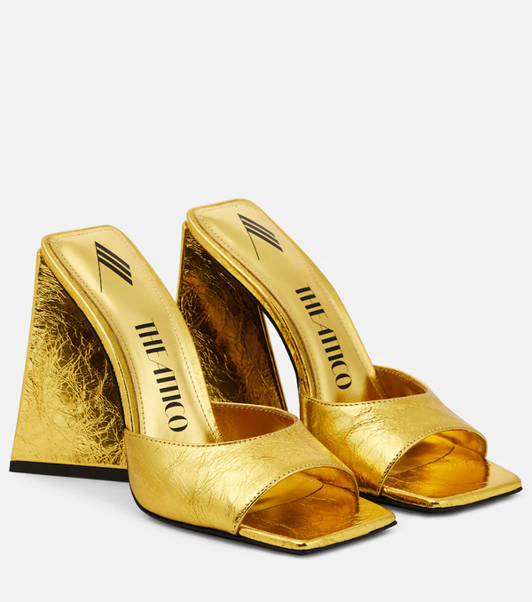  The Attico The Attico Devon Laminated Leather Mules 