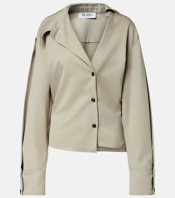  The Attico The Attico Draped Wool Shirt 