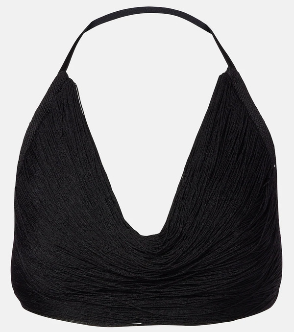  The Attico The Attico Fringed Halterneck Bralette 