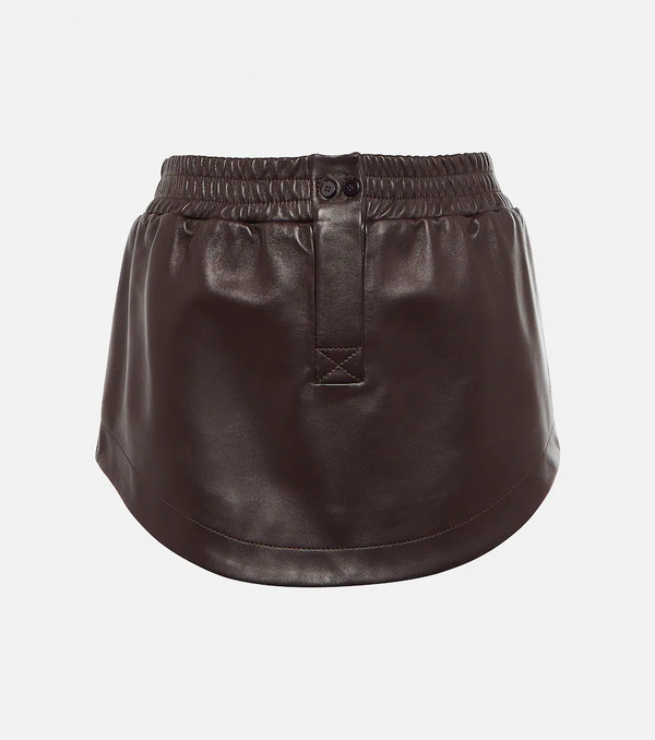  The Attico The Attico Leather Miniskirt 