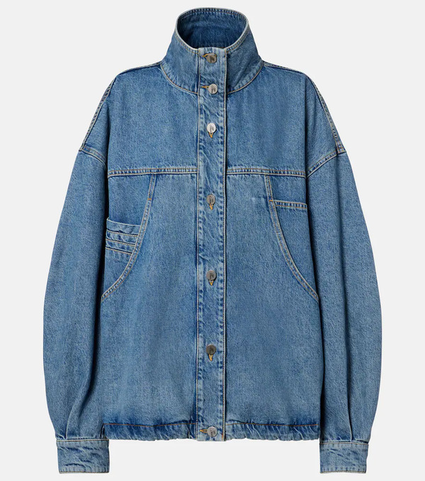  The Attico The Attico Oversized Denim Bomber Jacket 