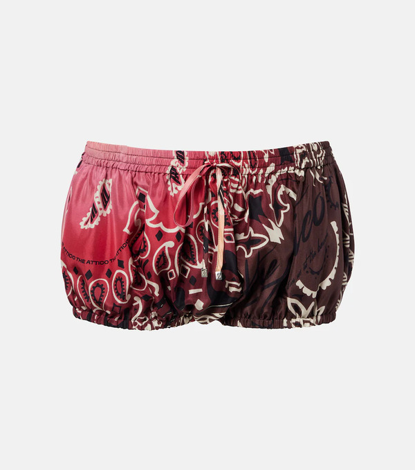  The Attico The Attico Printed Silk Shorts 