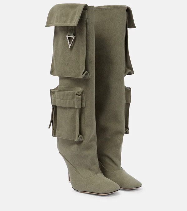  The Attico The Attico Sienna Canvas Knee-high Boots 