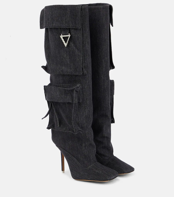  The Attico The Attico Sienna Denim Knee-high Boots 