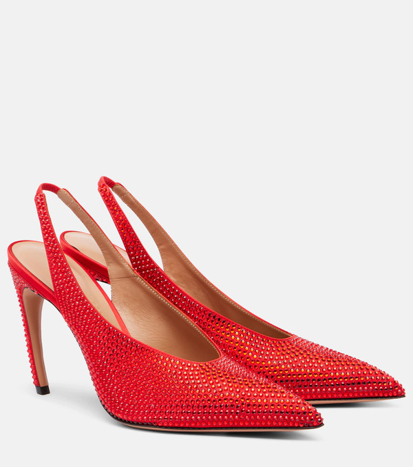  The Attico The Attico Viper 95 Embellished Slingback Pumps 