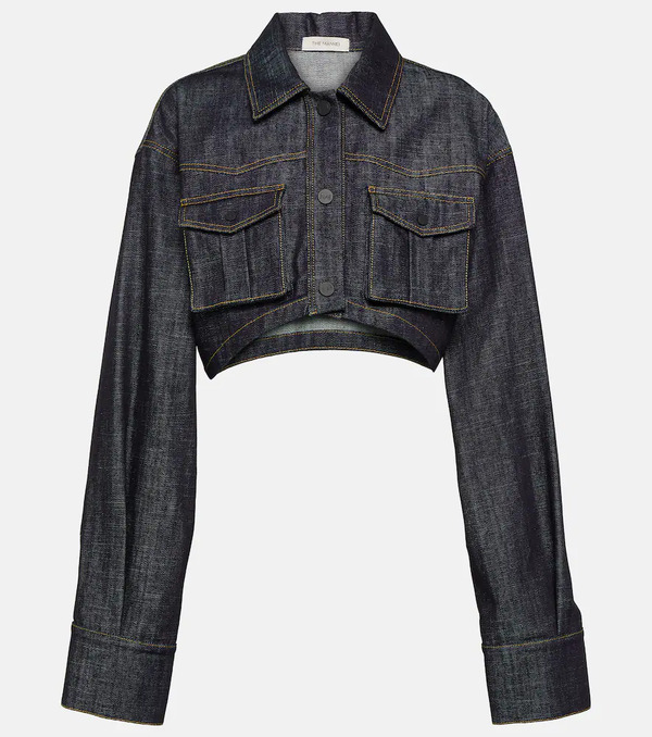  The Mannei The Mannei Gudari Cropped Denim Blazer 