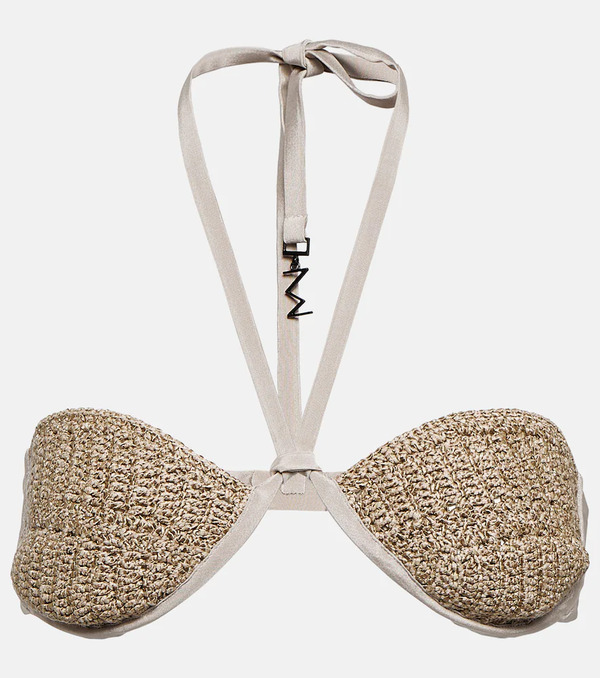  The Mannei The Mannei Lima Crochet Silk-blend Bra Top 