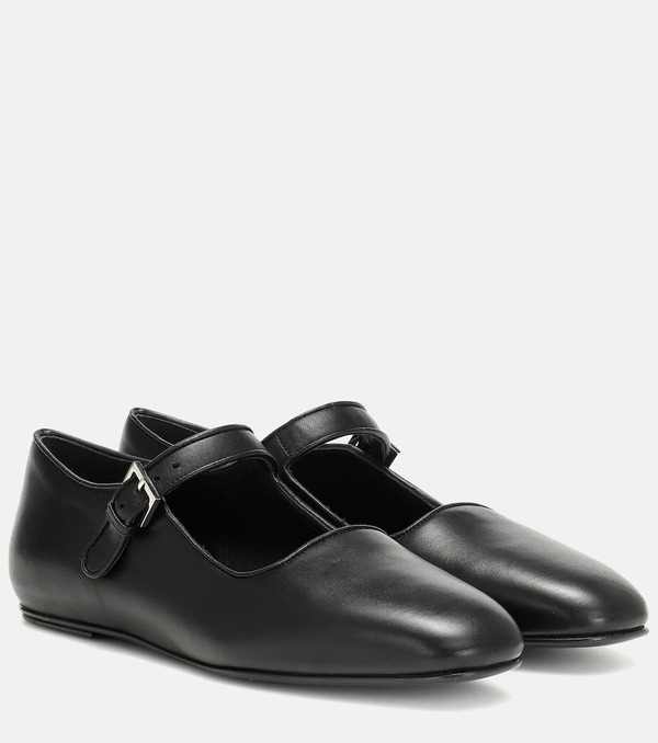  The Row The Row Ava Leather Ballet Flats 