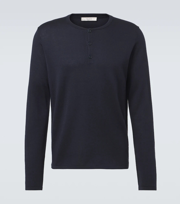  The Row The Row Ayan Cashmere And Silk Henley Shirt 