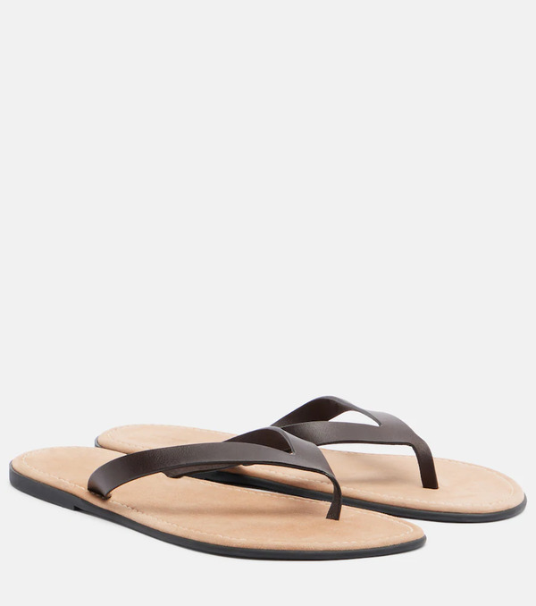  The Row The Row Beach Leather Thong Sandals 