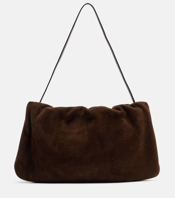  The Row The Row Bourse Medium Suede Shoulder Bag 