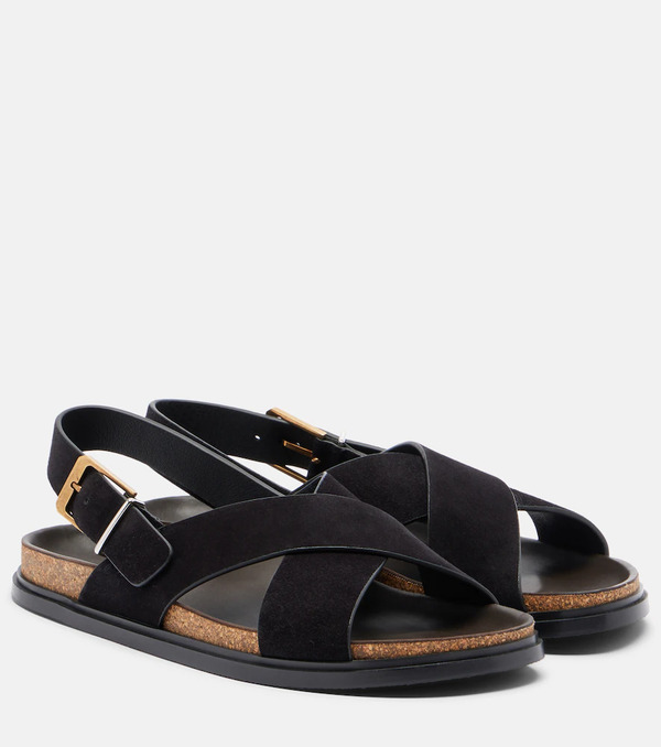  The Row The Row Buckle Suede Sandals 