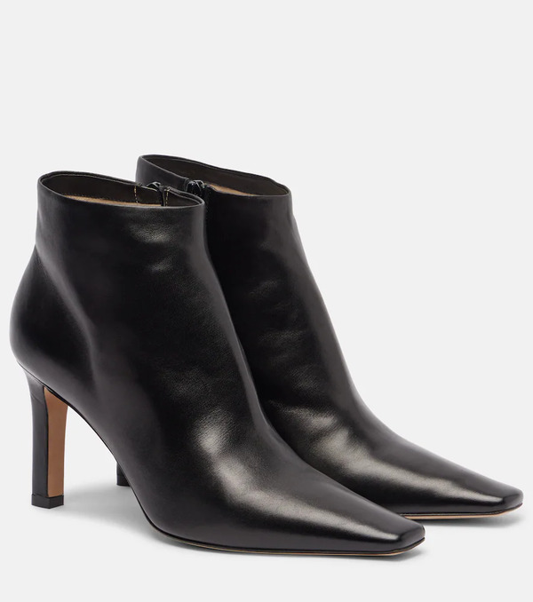  The Row The Row Carla 80 Leather Ankle Boots 