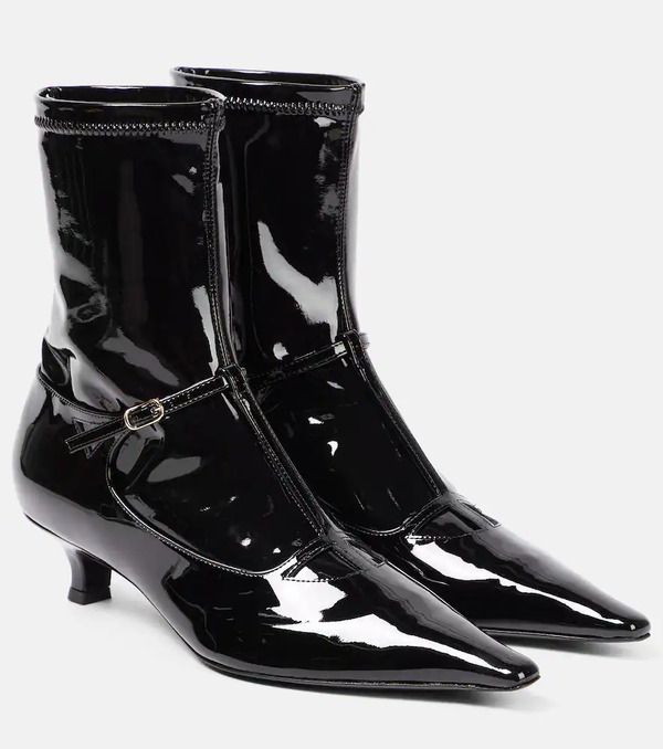  The Row The Row Cyd Patent Leather Ankle Boots 