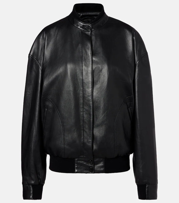  The Row The Row Eleonora Leather Bomber Jacket 