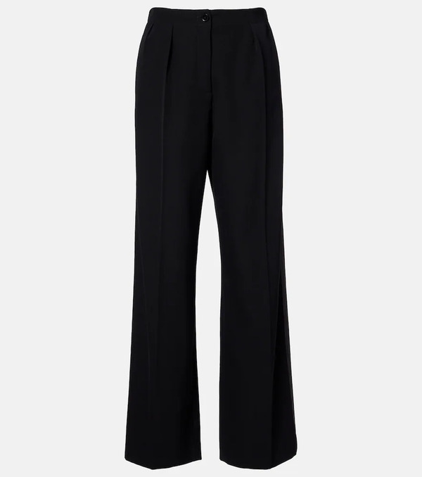  The Row The Row Felicita Wool Twill Wide-leg Pants 