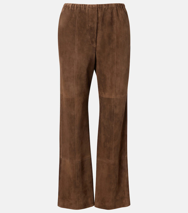  The Row The Row Kenan Suede Bootcut Pants 