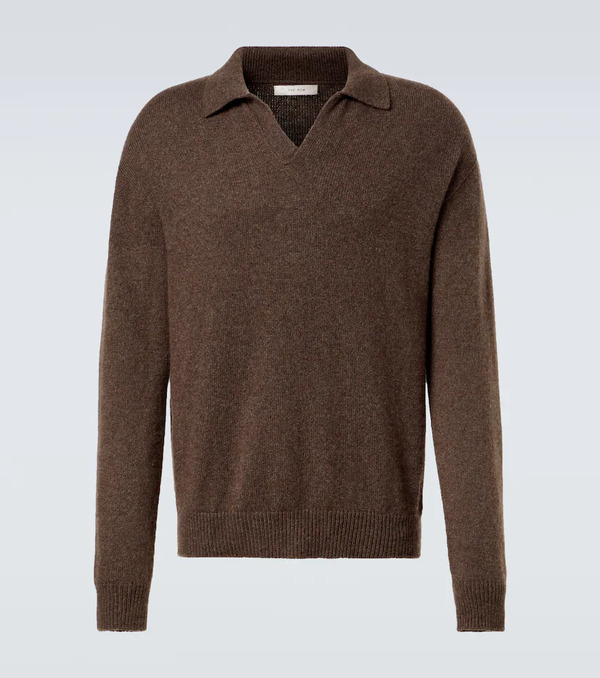  The Row The Row Leach Cashmere Polo Sweater 