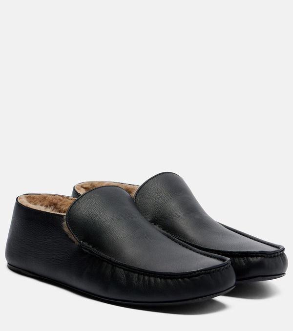  The Row The Row Leo Shearling-lined Leather Loafers 