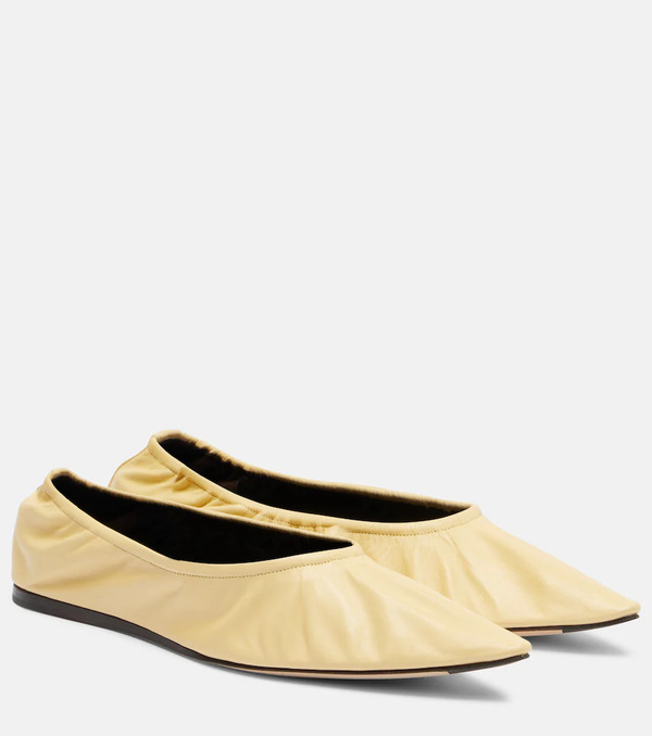  The Row The Row Liisa Leather Ballet Flats 
