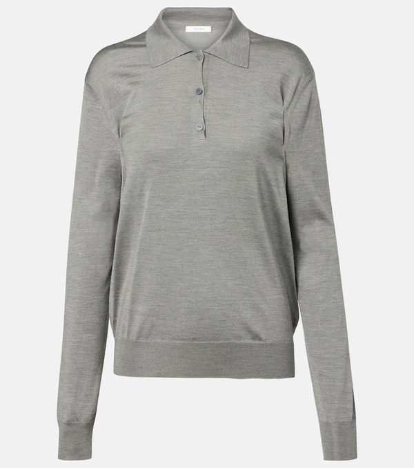  The Row The Row Lilienne Silk Polo Sweater 