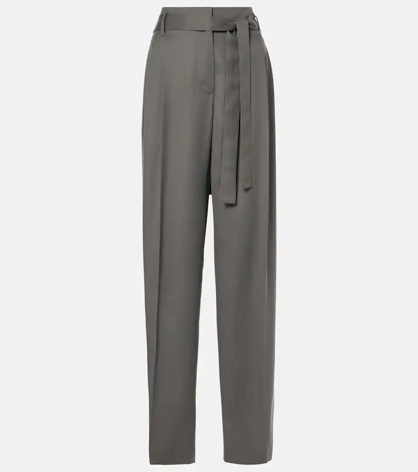  The Row The Row Lonan High-rise Silk Straight Pants 